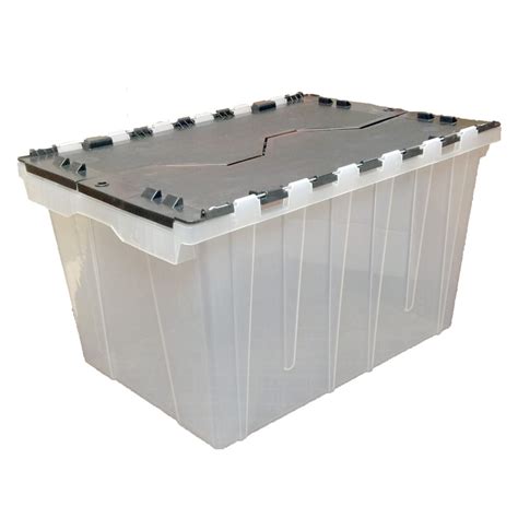 hinged metal storage boxes|clear box with hinged lid.